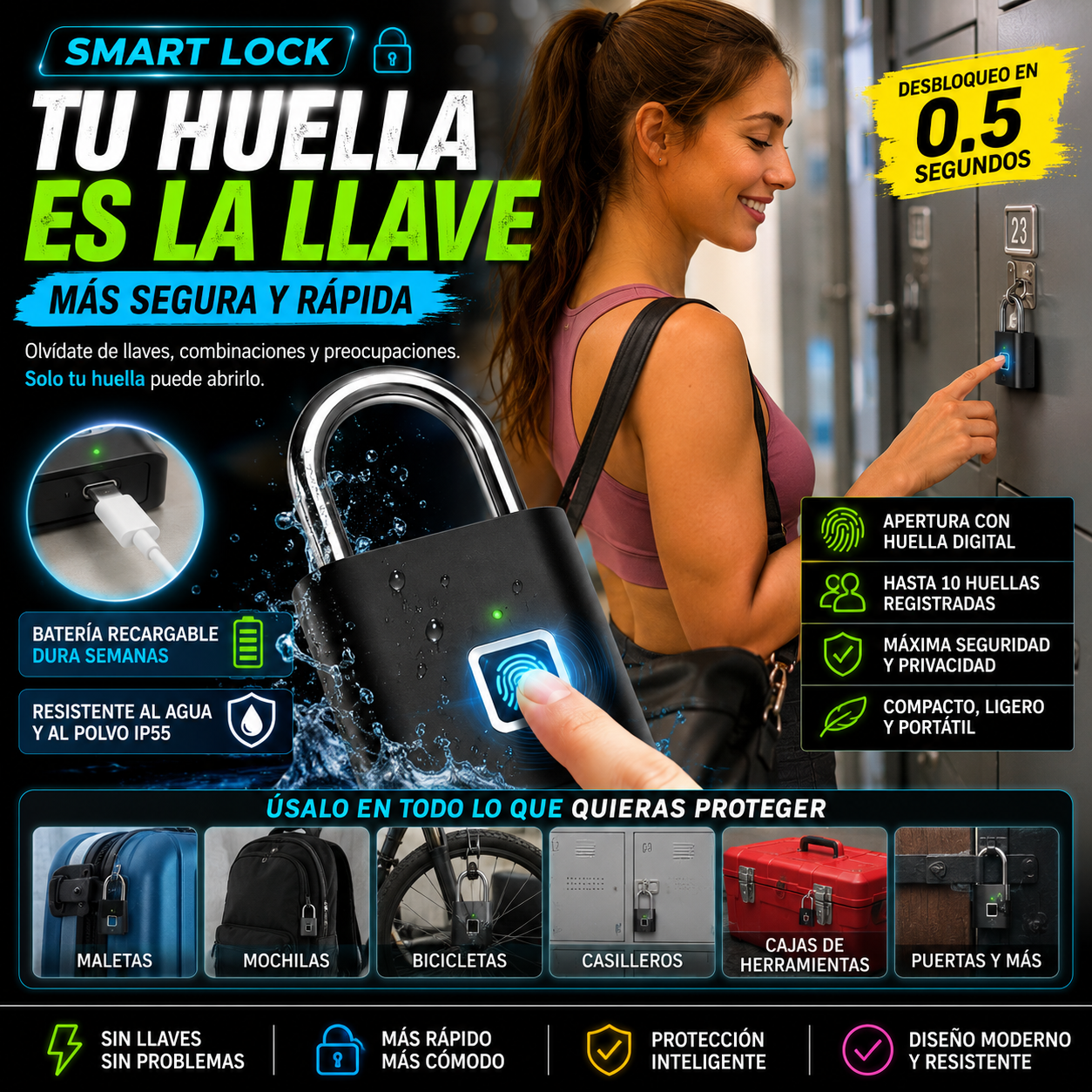 SMART LOCK - ⚡ Desbloquea al Instante con un Solo Toque