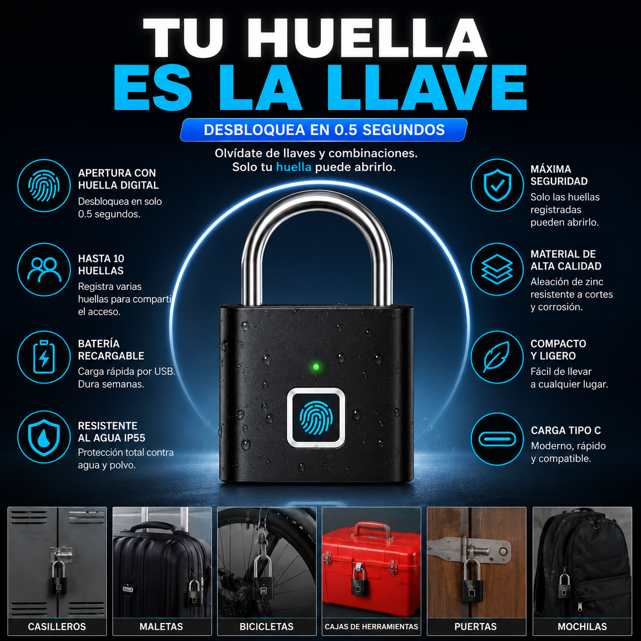 SMART LOCK - ⚡ Desbloquea al Instante con un Solo Toque