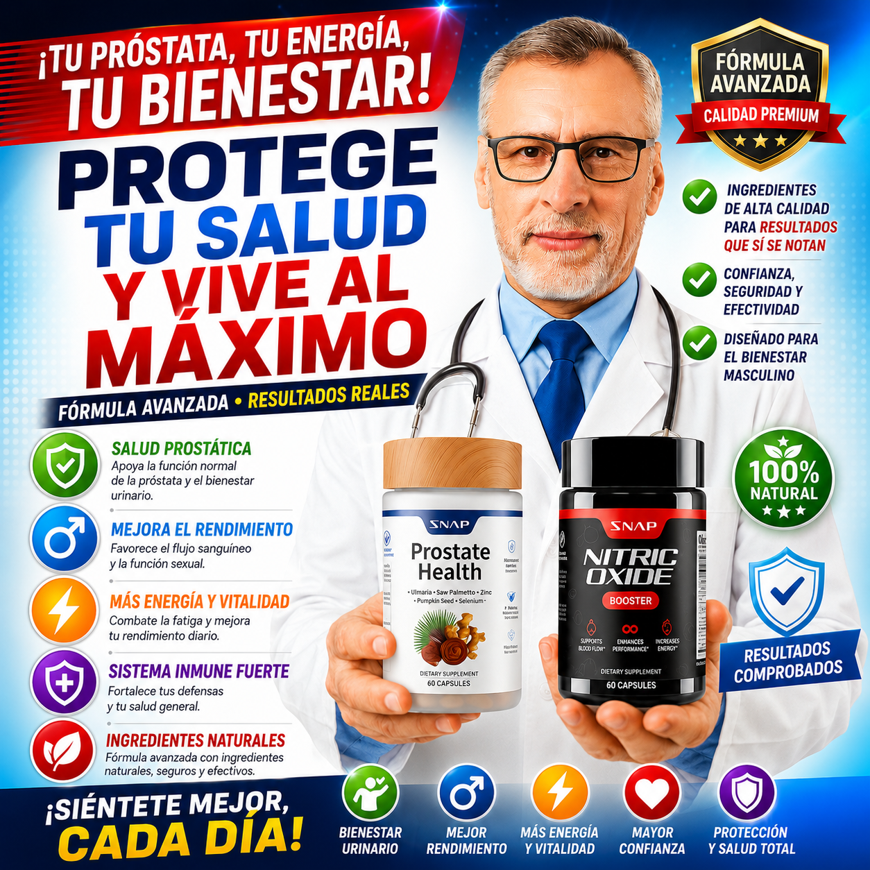 Combo Prostate Health + Nitric Oxide Booster – Rendimiento Masculino Integral
