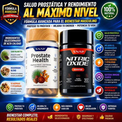 Combo Prostate Health + Nitric Oxide Booster – Rendimiento Masculino Integral