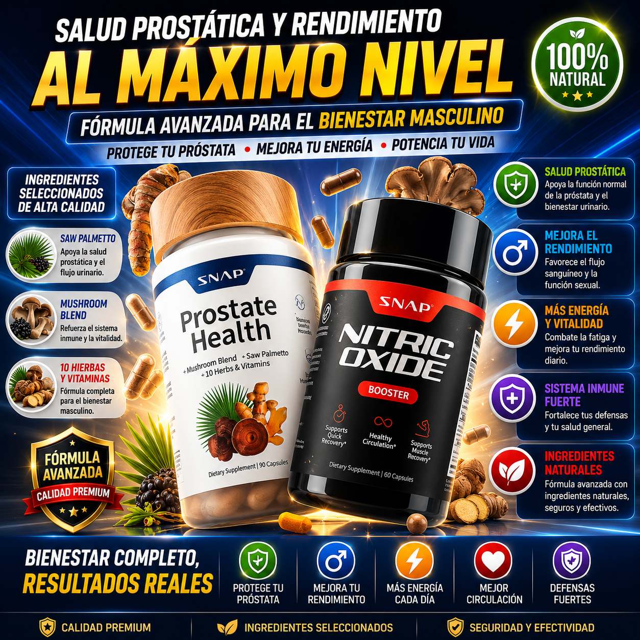 Combo Prostate Health + Nitric Oxide Booster – Rendimiento Masculino Integral