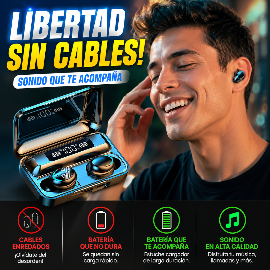 Audífonos Inalámbricos F9-5 - Lleva tu música a otro nivel.