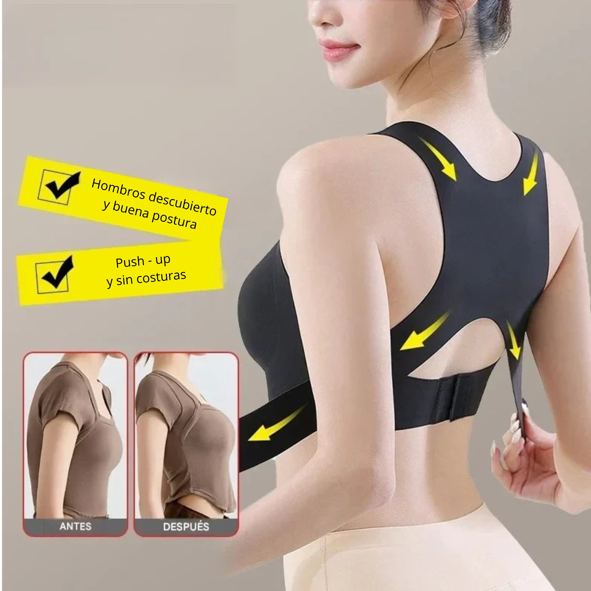 Sujetador Push-up Corrector de Postura para Mujer