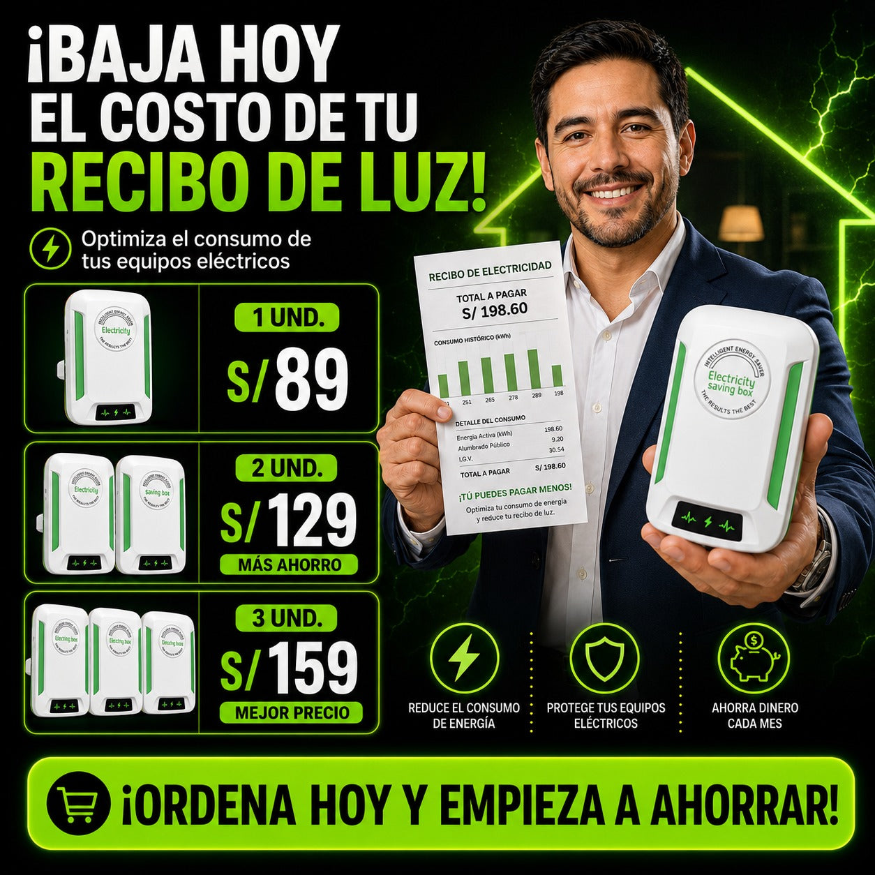 EcoVolt™ | Optimizador Inteligente de Energía para el Hogar